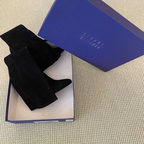 Stuart Weitzman Black Suede Boots - Picture 3 of 9